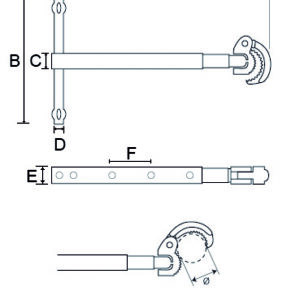 Bahco Afvoersleutel 10-32 mm