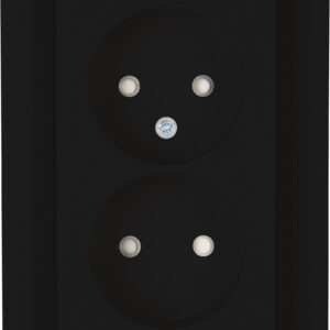 Wandcontactdoos 2V ZA SH mat-zwart HK07