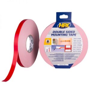 Spiegel bevestigingstape - wit 19mm x 25m