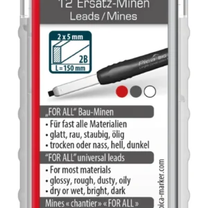 Pica 6045 BIG Dry Navulling grafiet, wit & rood