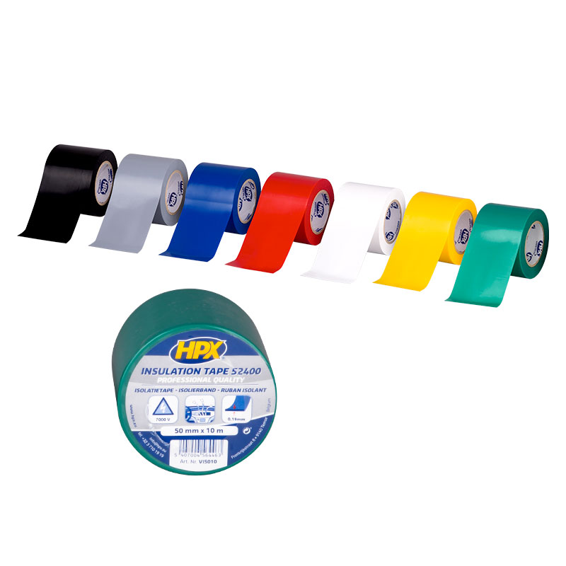 PVC isolatietape - zwart 50mm x 10m (4 stuks)