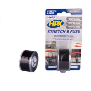Stretch & Fuse zelfvulkaniserende tape - zwart 25mm x 3m