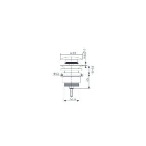 Zwart metalen PVD click-clack ventiel