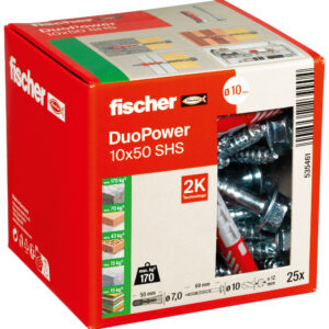fischer DuoPower 10x50 met zeskantschroef