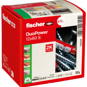 fischer DuoPower 12x60 met zeskantschroef