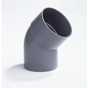 Dyka PVC Bocht 1LV 45gr Grijs