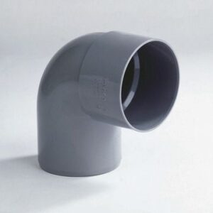 Dyka PVC Bocht Kort 1LV 90gr Grijs