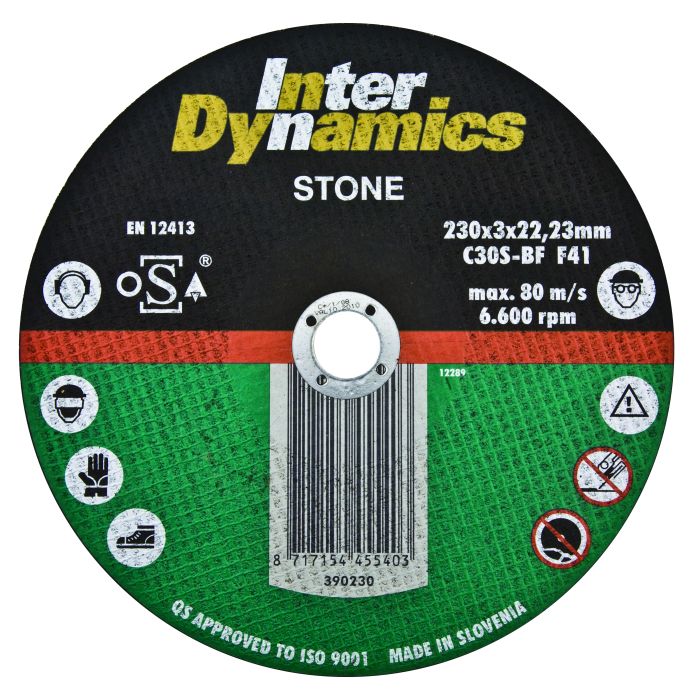 InterDynamics doorslijpschijf 125x3mm, 22.23mm steen