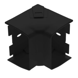 Optimal Duct Black - Binnen Bocht 90° - 80 mm