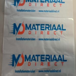 Transparante vuilniszakken voor puin 60 cm x 100 cm (10 stuks)  met logo Materiaal Direct