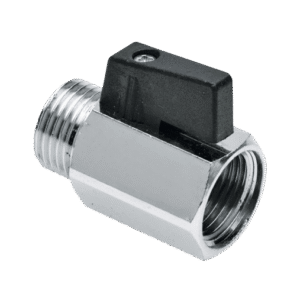 Minikogelkraan 1/2" binnen x buitendraad