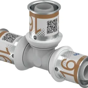 Uponor S-Press Plus t-stuk , 3x pers, PPSU