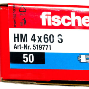 fischer Metalen hollewandplug HM 4 x 60 S met metrische schroef ( 50 stuks)