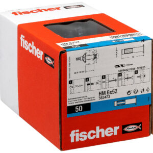 fischer metalen hollewandplug HM 6x52 (50 stuks)