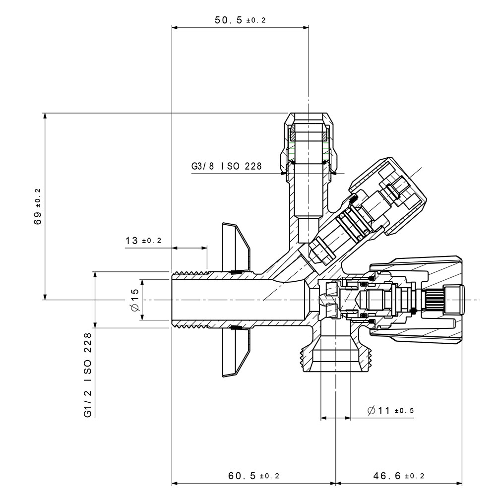 Raminex combi-tapkraan met terugstroomklep - 11062 - Afbeelding 2