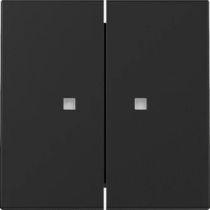 Gira 2-voudige wip met controlevenster voor wipcontroleschakelaar - system 55 zwart mat (3631005)