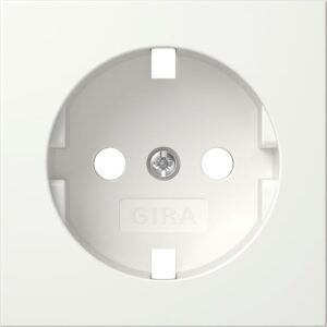 Gira losse centraalplaat (geleverd zonder stopcontact) - Systeem 55 zuiver wit glanzend (492003)