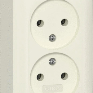 Gira stopcontact 2-voudig opbouw crème wit (479112)