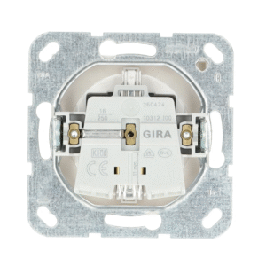 Gira wandcontactdoos met schroefklemmen Systeem 55 wit mat (418327)