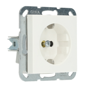 Gira wandcontactdoos met schroefklemmen Systeem 55 wit mat (418327)