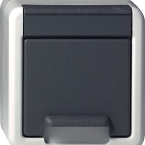 Gira stopcontact met randaarde en klapdeksel 16A 250V bovenbak zonder tekstvenster (445030)