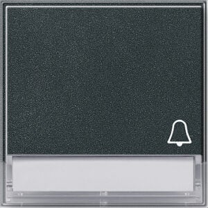 Gira TX_44 wip met tekstkader en bel symbool antraciet (067367)