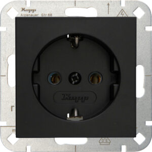 Kopp Wandcontactdoos 1V RA mat-zwart HK07