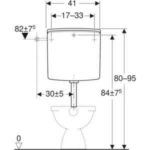 Geberit AP 140 laaghangend reservoir wit - 140.317.11.1