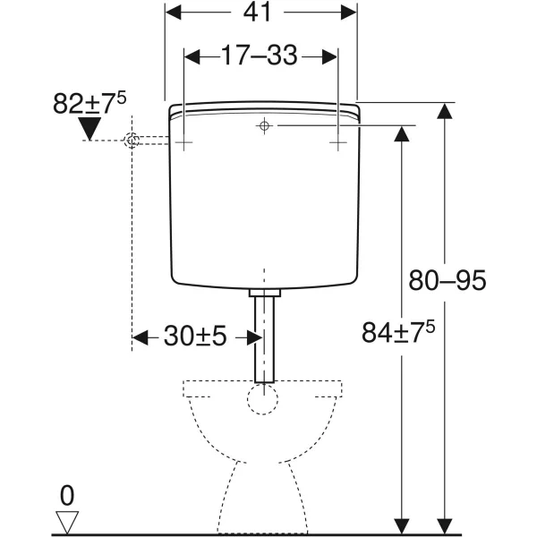 Geberit AP 140 laaghangend reservoir wit - 140.317.11.1 - Afbeelding 3