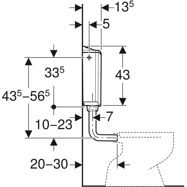 Geberit opbouwreservoir AP116plus toiletblokhouder - 136.444.11.1 - Afbeelding 4