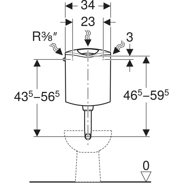 Geberit opbouwreservoir AP116plus toiletblokhouder - 136.444.11.1 - Afbeelding 3
