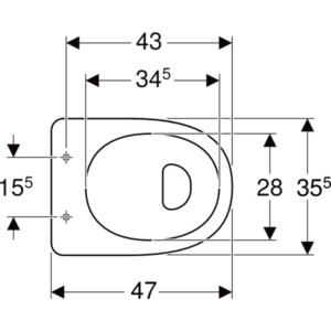 Geberit 300 Basic closetpot (vlakspoel) PK 96 - S8000200000G