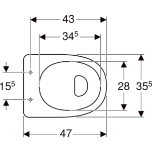 Geberit 300 Basic closetpot (vlakspoel) AO 96 - S8000100000G