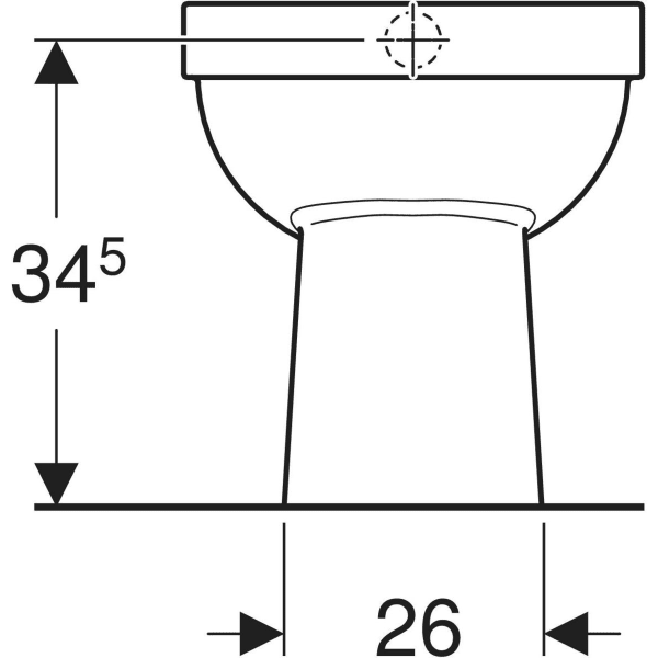 Geberit 300 Basic closetpot (vlakspoel) AO 96 - S8000100000G - Afbeelding 4