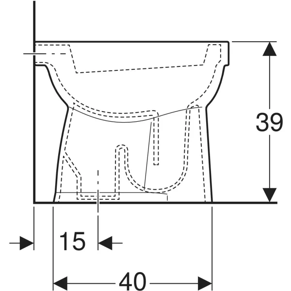 Geberit 300 Basic closetpot (vlakspoel) AO 96 - S8000100000G - Afbeelding 5