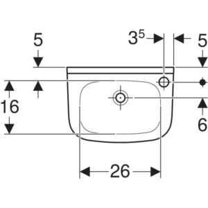 Geberit 300 Basic fontein wit (36 x 25 cm) - S8400100000G