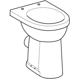 Geberit 300 Comfort closetpot verhoogd model (vlakspoel) (+10cm) PK 84 - S8000800000G