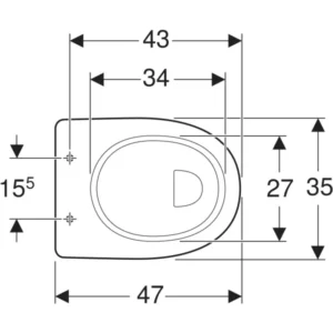Geberit 300 Comfort closetpot verhoogd model (vlakspoel) (+10cm) AO 84 - S8000900000G