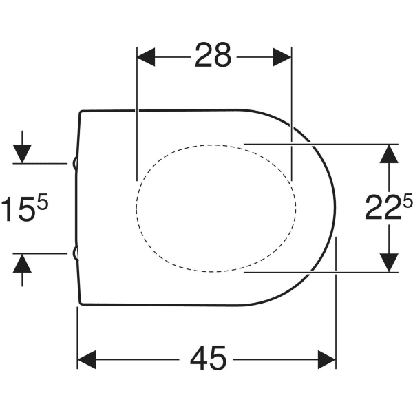 Geberit 300 Basic Toiletzitting 48 Topfix Wit - S8H51108000G - Afbeelding 3