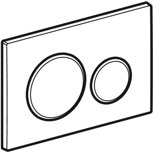 Geberit Sigma20 bedieningsplaat round voor 2-toets spoeling, ringen chroom, afdekplaat en toetsen wit - 115.882.KJ.1 - Afbeelding 2