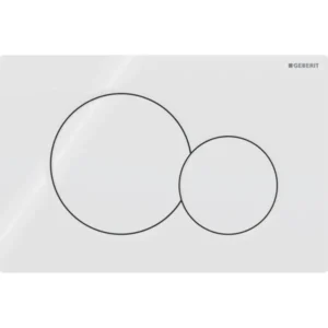 Geberit Sigma01 bedieningsplaat round voor 2-toets spoeling, afdekplaat en toetsen wit - 115.770.11.5