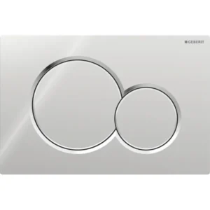 Geberit Sigma01 bedieningsplaat round voor 2-toets spoeling, afdekplaat en toetsen wit - 115.770.11.5
