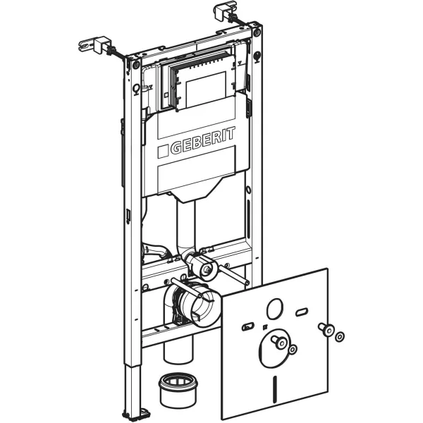 Geberit Duofix wandcloset element 112 cm met Sigma (UP320) inbouwreservoir 12 cm (Nieuw 2025 model) - 111.308.00.6 - Afbeelding 2