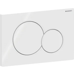 Geberit Sigma01 bedieningsplaat round voor 2-toets spoeling, afdekplaat en toetsen wit - 115.770.11.5