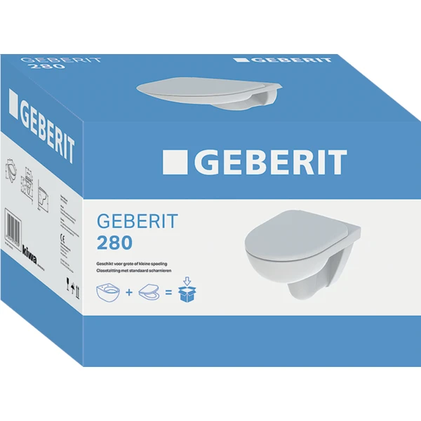 Geberit 280 Basic wandcloset diepspoel combipack met zitting - S8P01400000G - Afbeelding 2