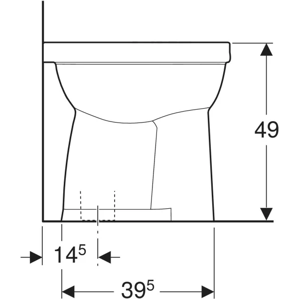 Geberit 300 Comfort closetpot verhoogd model (vlakspoel) (+10cm) AO 84 - S8000900000G - Afbeelding 5