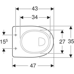 Geberit 300 Comfort closetpot verhoogd model (vlakspoel) (+6cm) AO 93 - S8000700000G