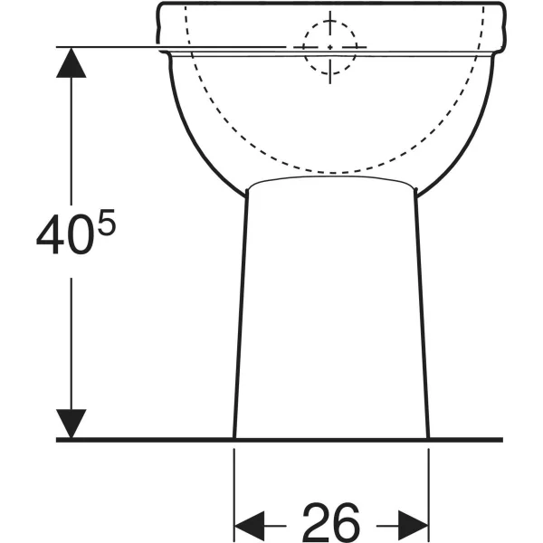 Geberit 300 Comfort closetpot verhoogd model (vlakspoel) (+6cm) AO 93 - S8000700000G - Afbeelding 4