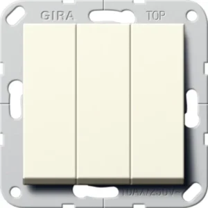 Gira 1-polige schakelaar 3-voudig Systeem 55 creme glans (283001)