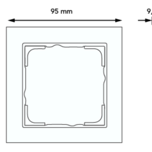 Gira afdekraam 1-voudig Esprit glas mint (021118)